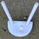 Child's half-moon stool – Handmade – Furniture – Painted lilac wood