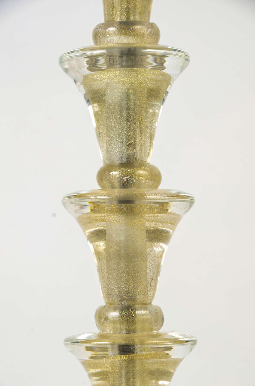 Set of 4 Murano glass lamps, 1975