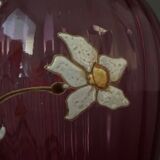 Vase émaillé Legras 1900 verre rose décor de jonquilles