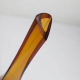 Small soliflore vase helical shape height 21.5 cm orange