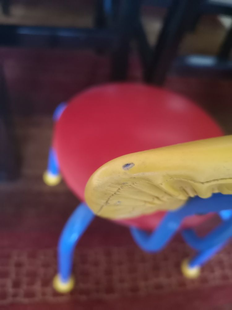 Colorful metallic children's chair - 1970s/1980s