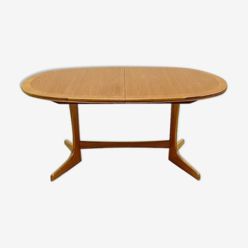 Table de repas vintage par William Lawrence teck 1960 style scandinave