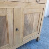 Bahut buffet furniture of old raw wood shallow
