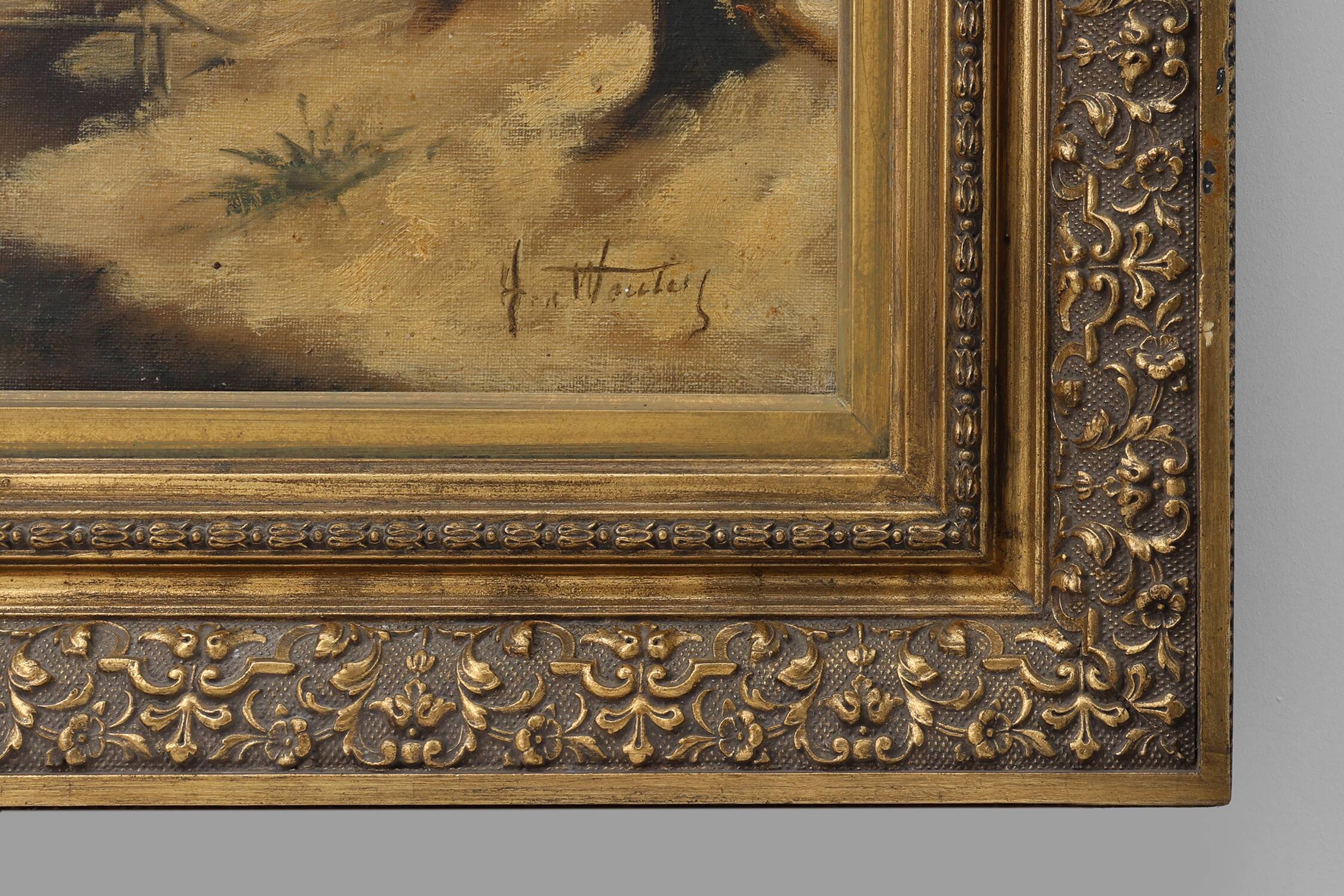 Peinture à l'huile « Hover en Flandre » de l'artiste néerlandais Henri Wouters