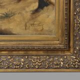 Peinture à l'huile « Hover en Flandre » de l'artiste néerlandais Henri Wouters