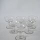 Lot de 6 coupes à champagne en cristal gravé 1950