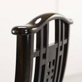 Giorgetti Italian Design High Back Dining Chairs with Pink Upholstery 1980s