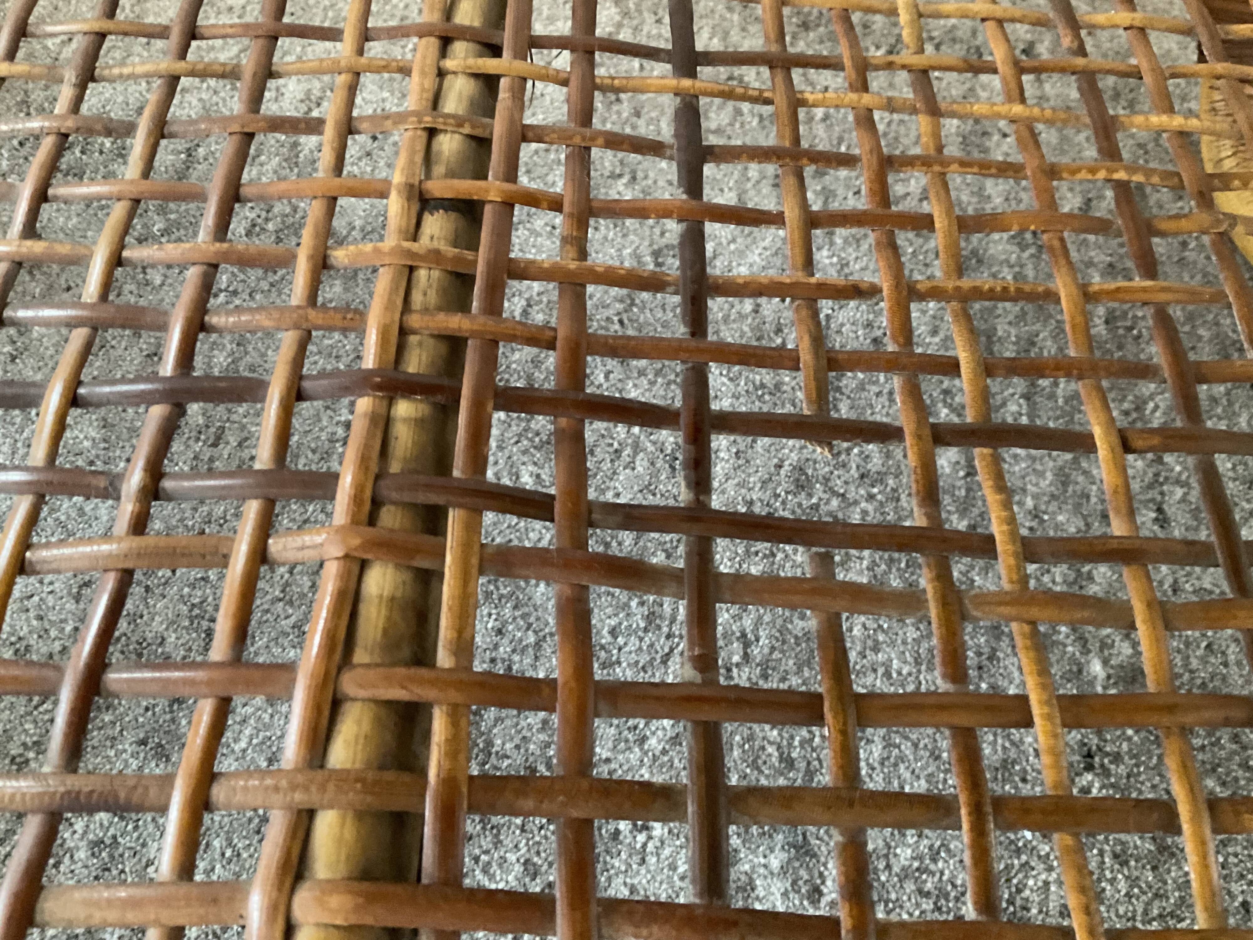 Vintage coffee table from the 50s in rattan