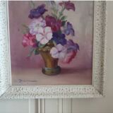 Reyne Marin DE PYERNE (20th century) Still life with bouquet of flowers oil on panel