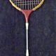 Two badminton rackets csi collector vintage wood and metal 1970