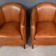 Pair of Solange club armchairs in sheepskin leather – reproduction