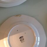 Suite of six flat plates décor Abeille d'Or by Ceranord St Amand / vintage 50s-60s