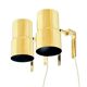 Paire de lampes murales en laiton scandinaves des années 1960 par H.A. Jakobsson.