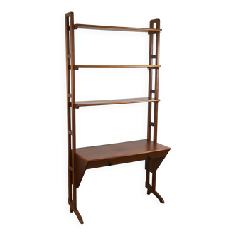 Vintage 1960s open shelf/bookcase/storage unit with 1 drawer, 3 shelves