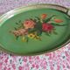 Napoleon III painted metal tray