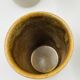 Set of six vintage Digoin stoneware cups.