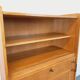 Vintage bookshelf with oak side table.