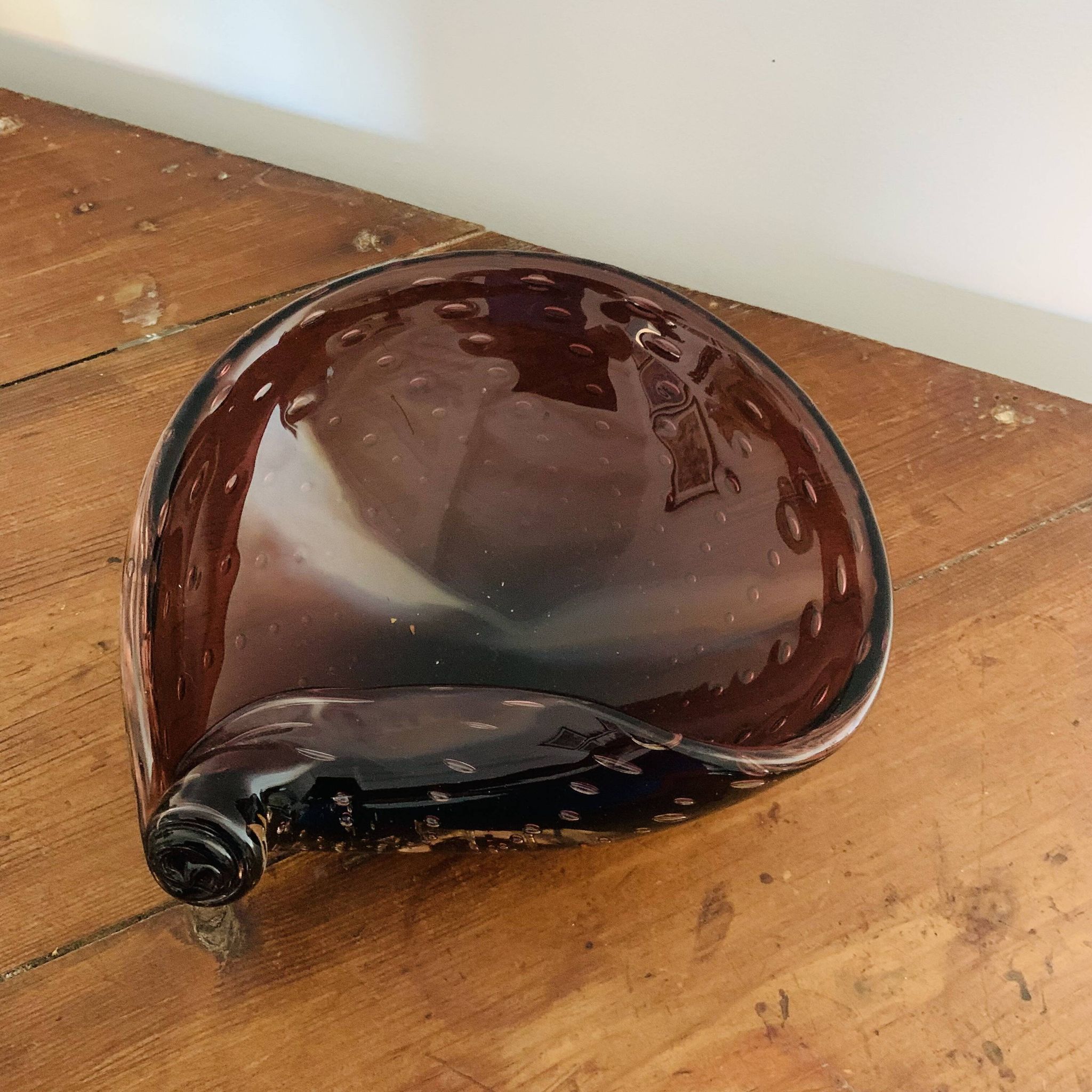 Empty shell pocket in Murano glass, Italy 1960