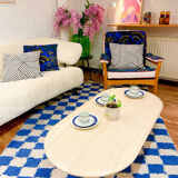 Coffee table in solid wood, 70s style.