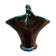 Basket in green glazed earth