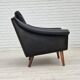 Fauteuil danois en cuir par Aage Christensen, années 1960
