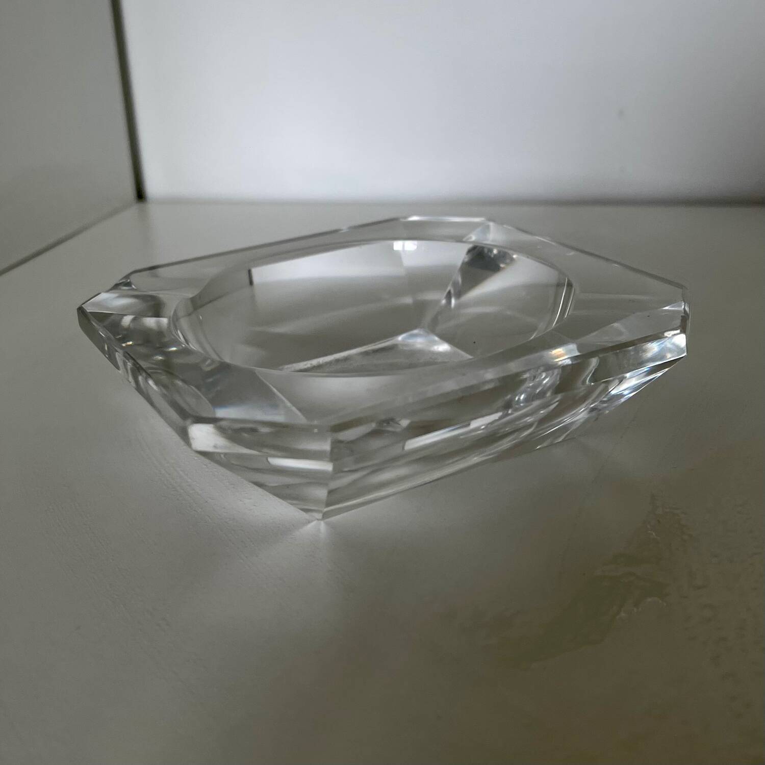 Val St Lambert Crystal Ashtray