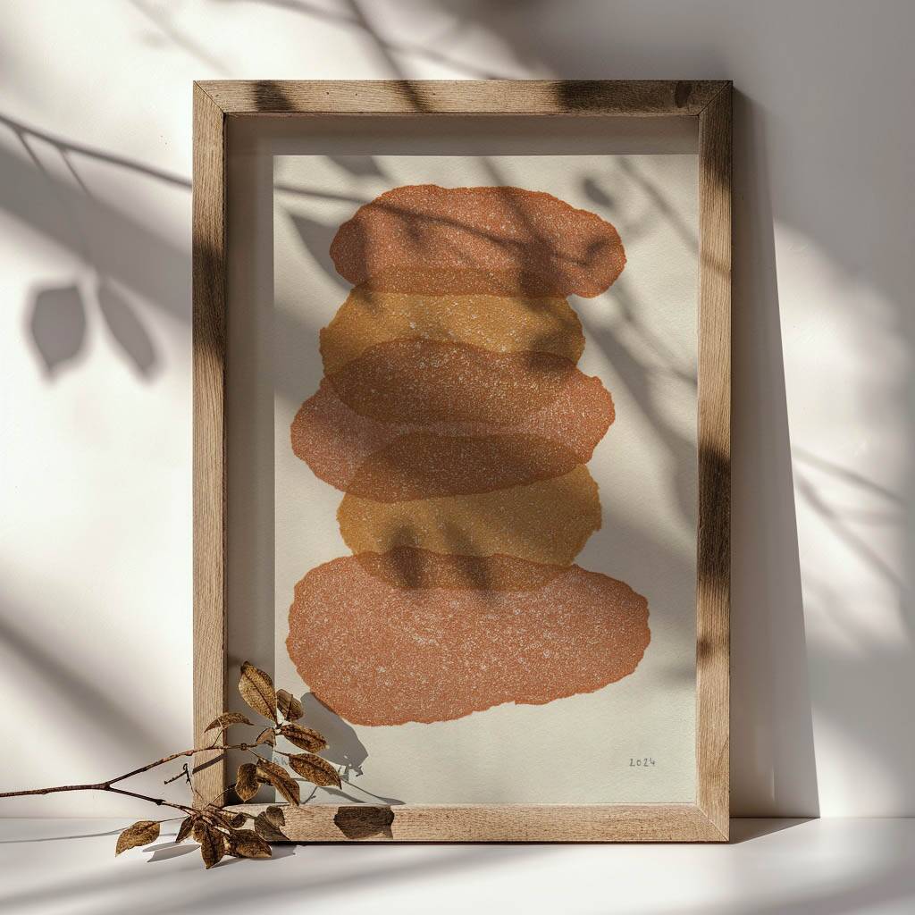 Painting on paper - rock - signed eawy