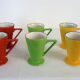 6 mugs en céramique colorée, Churchill England