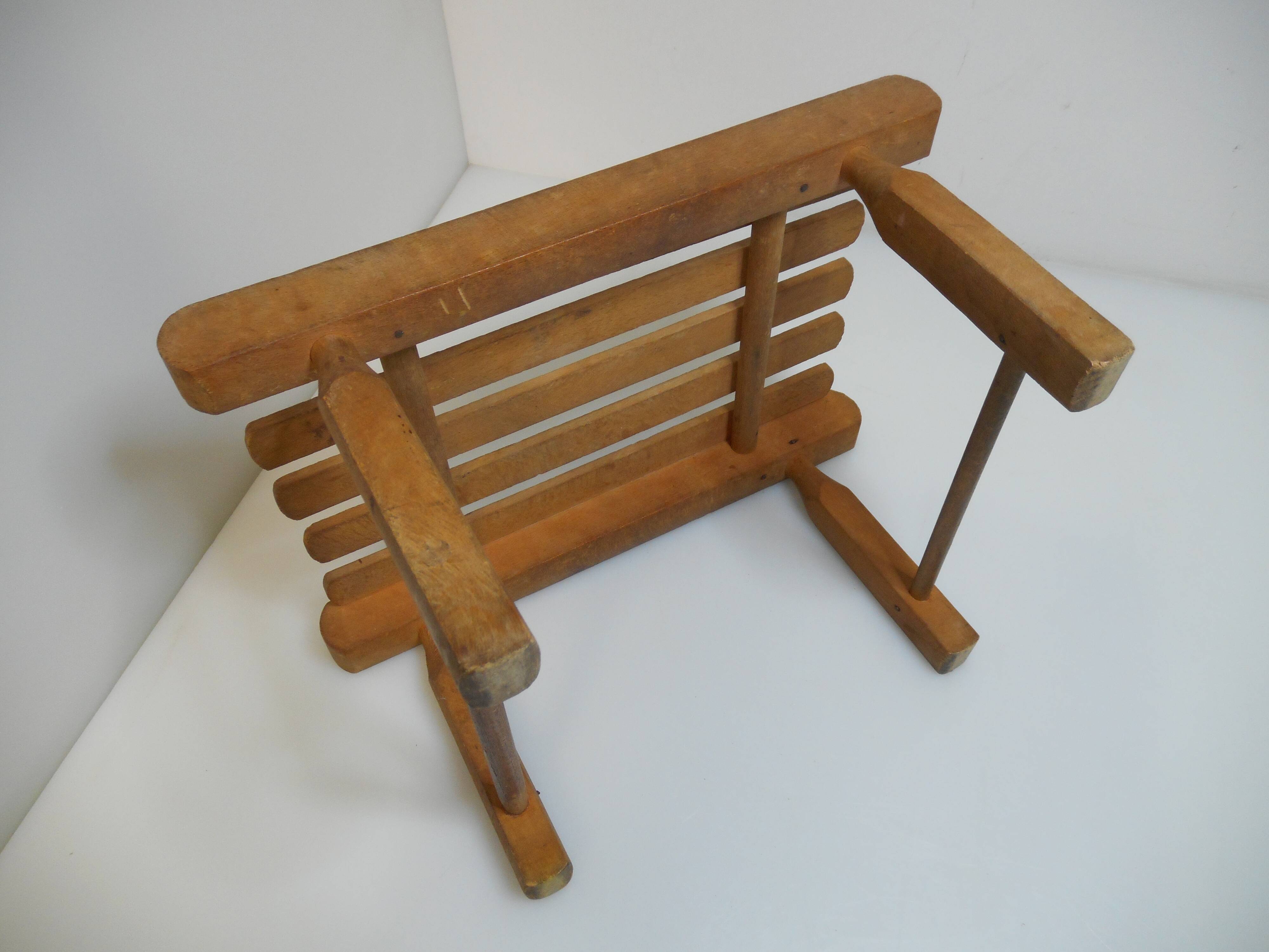 wooden foot rest, 50s