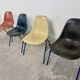 Lot of 4 Eames DSS chairs in fibre H Miller