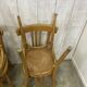 Série de 6 chaises bistrot en bois courbé