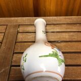 Old Vase Soliflore MOUSTIERS White Ceramic Vintage Painted Decor #A484