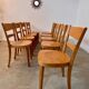 Set of 9 vintage wooden bistro chairs designed by Horgen Glarus