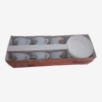 Set of 6 cups and sub-cups brand Luminarc