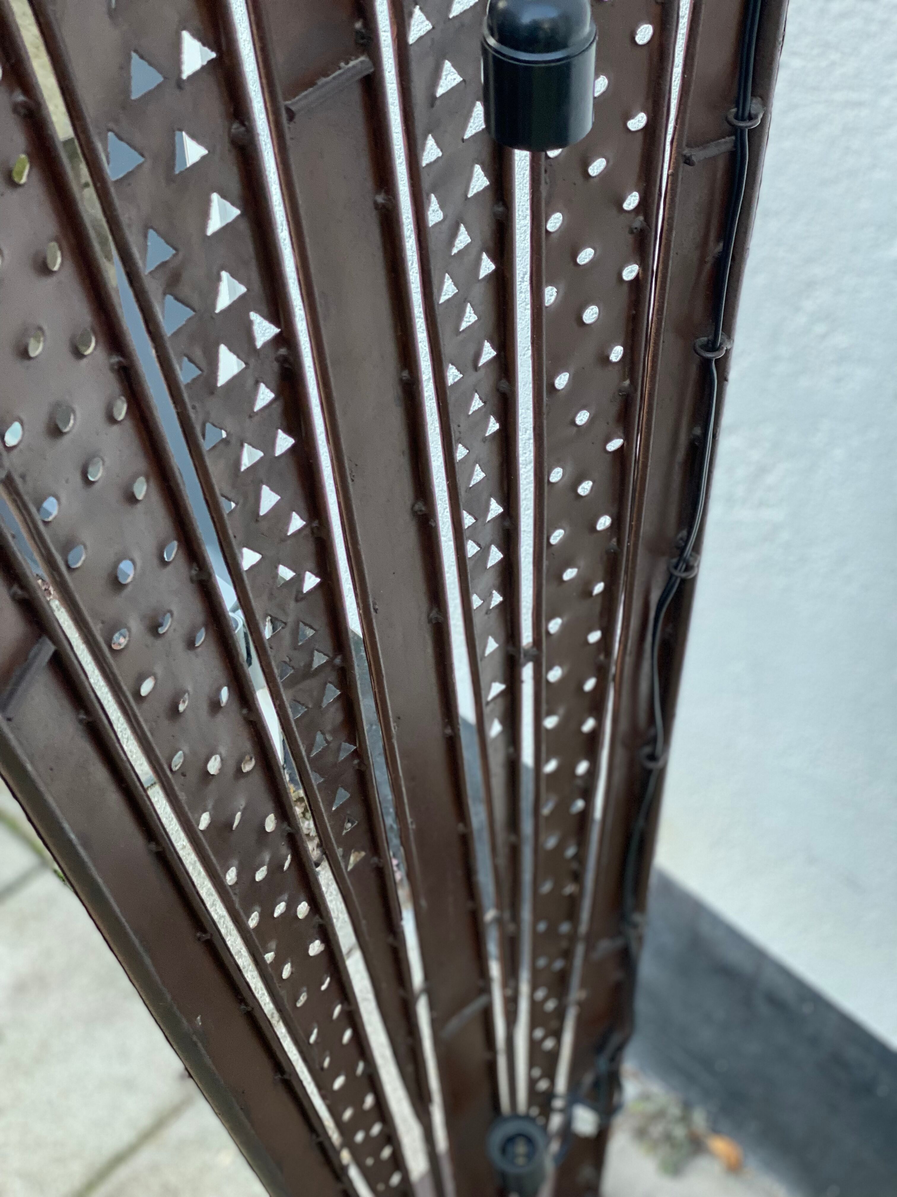 Art deco Cooper brass floor lamp