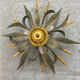 Wheat spike ceiling light in painted metal, 50s style.