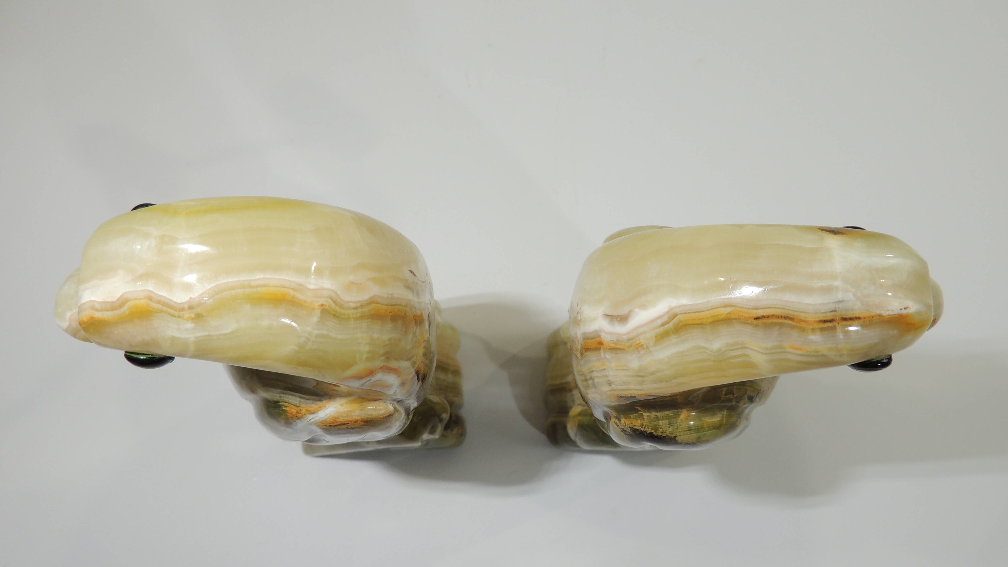 Pair of Parrots Onyx Bookends / Vintage/Paperweight/Bird Animal Figurine