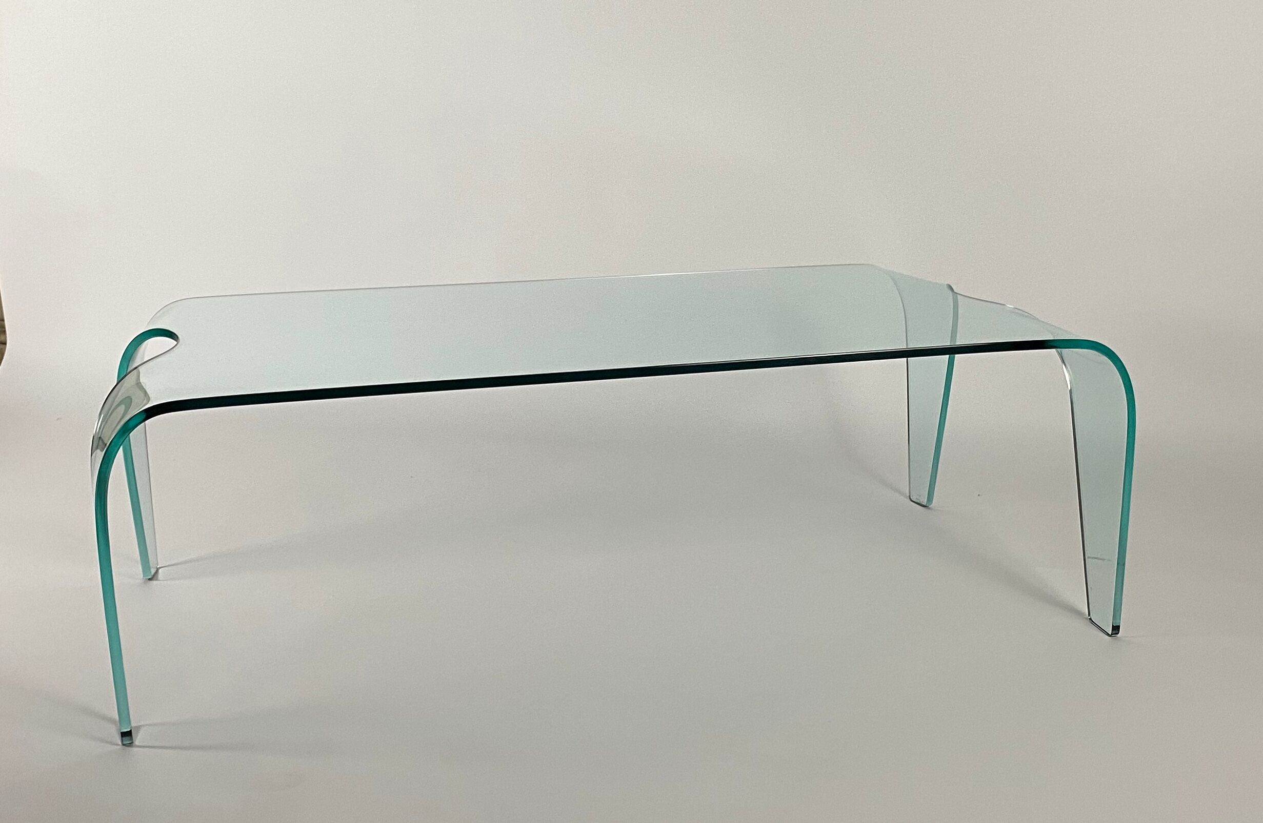 Glass coffee table around 1980