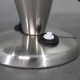 Czechoslovak Art Deco chrome table lamp with metal shade, 1930s