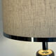 Philippe Barbier style table lamp – Recovered lampshade in steel and linen