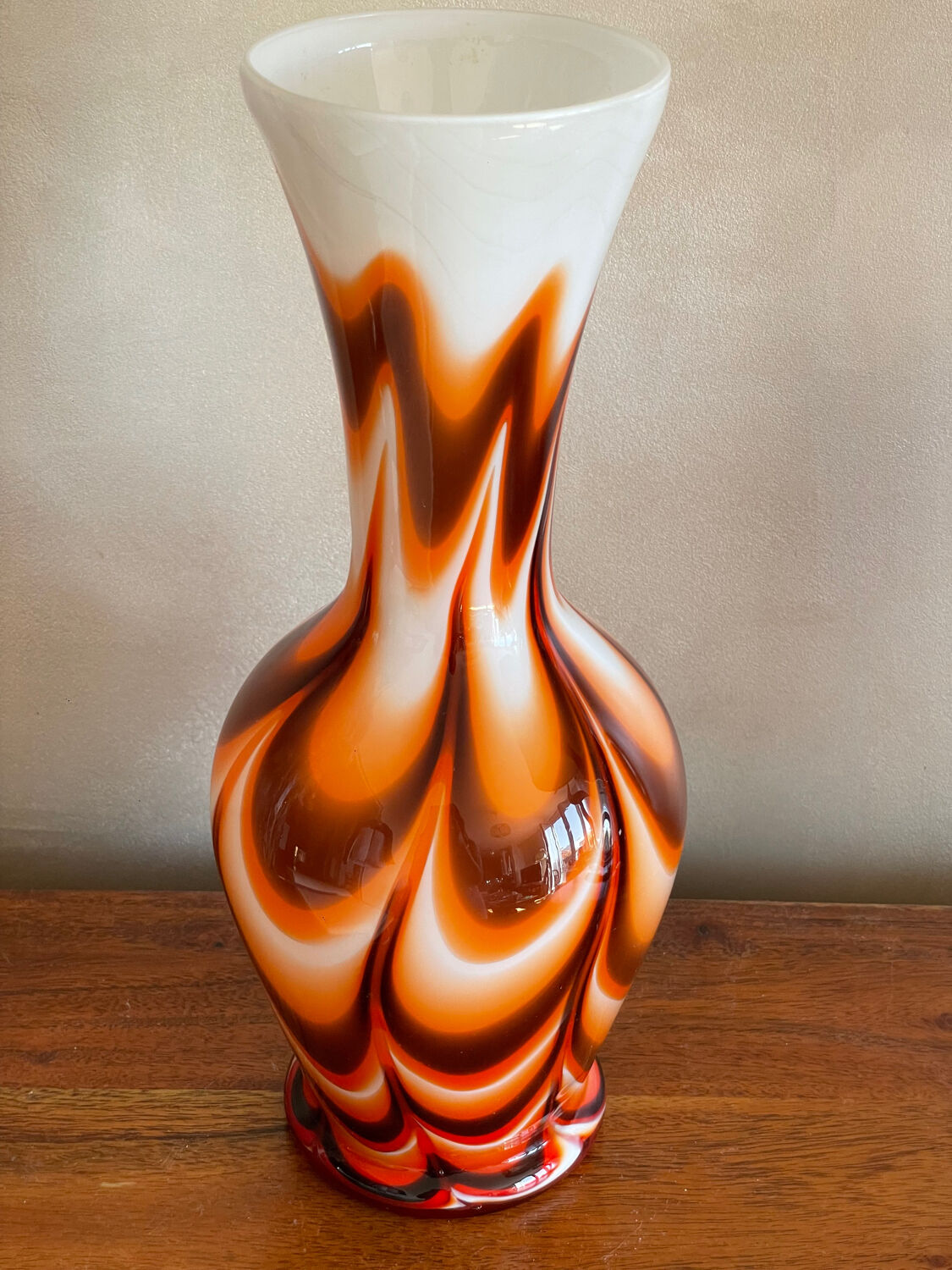 Colored glass vase