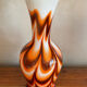 Colored glass vase