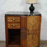 Rare art deco bedside table with chamber pot