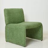 Green velvet armchair, 1970