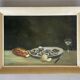 Nature morte, huile sur panneau signée