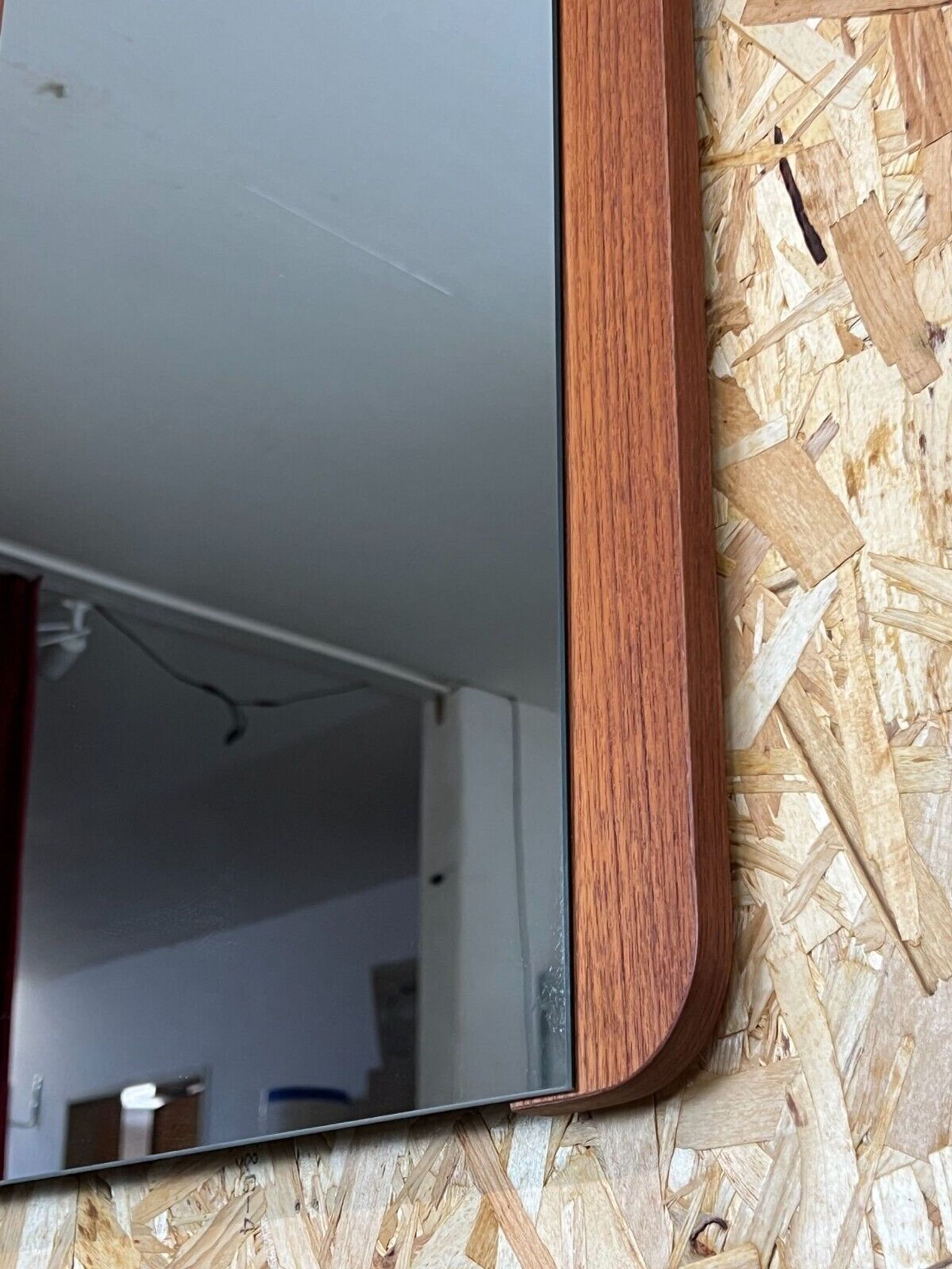 60s 70s teak mirror