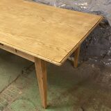 Old solid oak farm table stripped