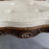 Regency canned armchair in carved walnut