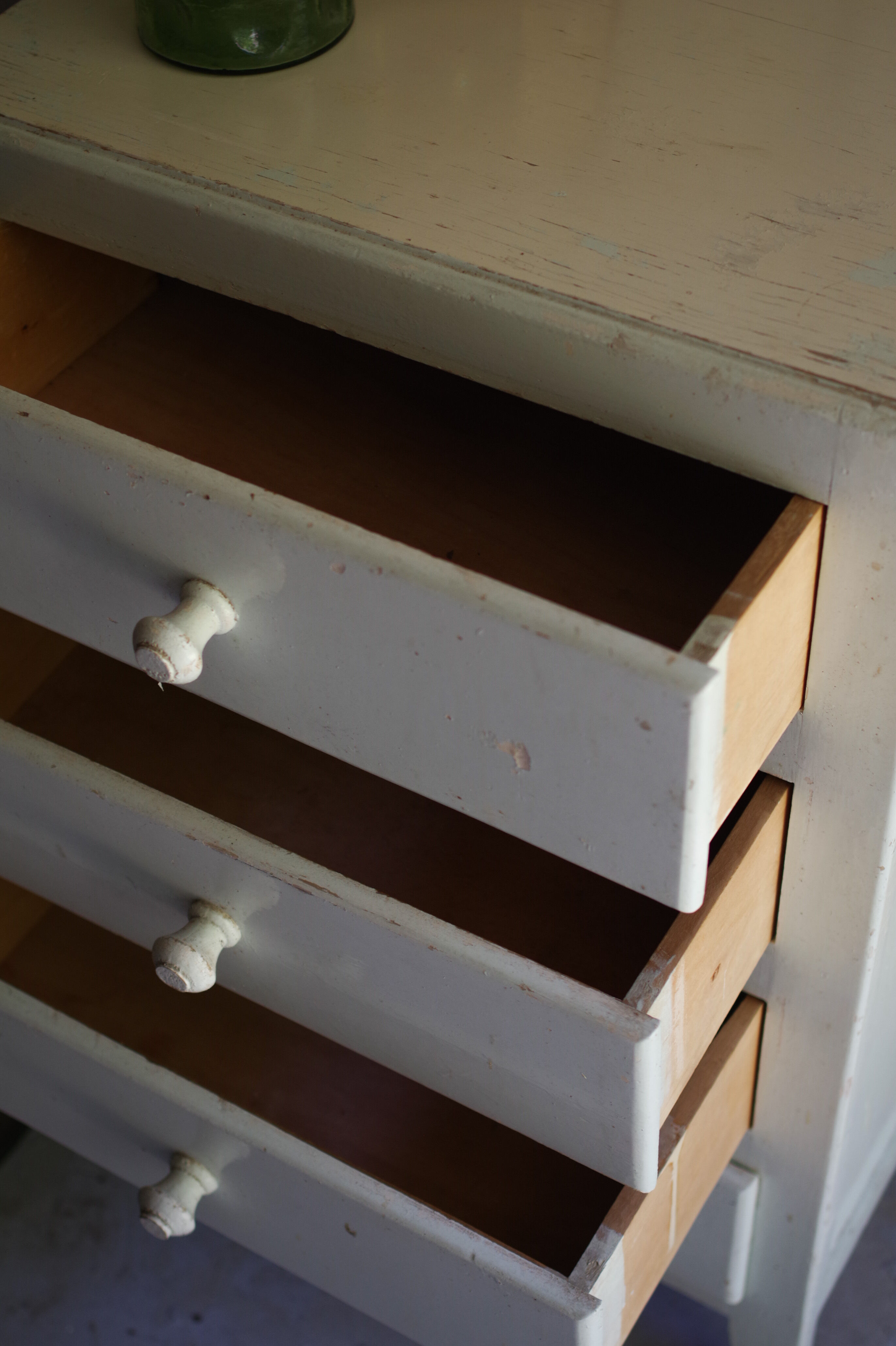 Chest of drawers small format light blue years 50-vintage chest-child storage