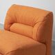 Vintage lounge armchair in orange fabric, 1970s design modernism